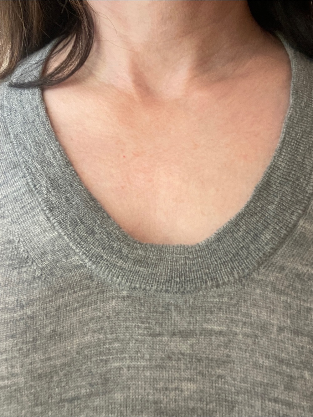 Zadig & Voltaire Heather Gray Scoop Neck Sweater